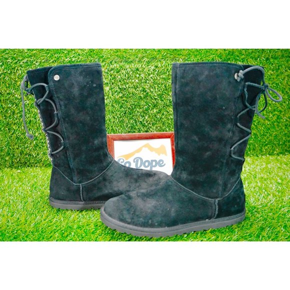 UGG Australia Tasman Black Suede Boots - Women's 9 - Picture 1 of 7